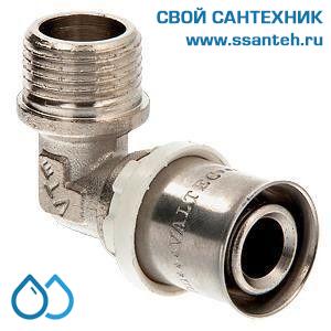 01026 Угольник пресс с переходом на нар.р. 20 х 3/4"