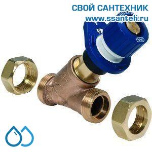 12548 Honeywell, V5010X0025 Клапан запорно-балансировочный, DN25, НР, Kvs 6,8м3, синий
