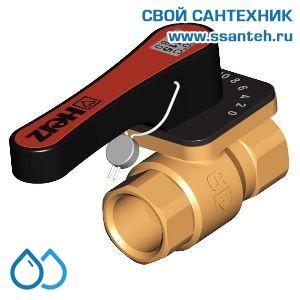 14535 HERZ 1211705 Кран двухходовой регулирующий равнопроцентный с рукояткой, РN 40, 1 1/2", Kvs 32 м3/час, 110°С, с рукояткой