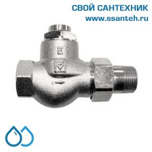 14860 HERZ 1372301 Клапан для отключения радиатора прямой, 1/2", Kvs 4,4 м3/час, PN 10 бар, 110°C, с высокой пропускной способностью
