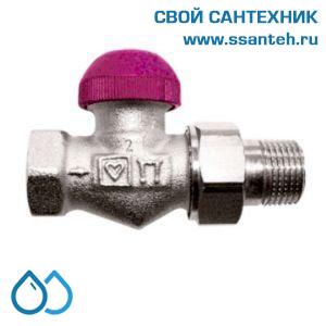 16106 HERZ 1752367 Клапан термостатический радиаторный прямой, 1/2", Kvs 0,019-0,39 м3/час, PN 10 бар, 120°C со ступенчатой преднастройкой 