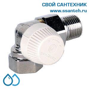 17964 Honeywell V2000LVS15 Клапан термостатический радиаторный трехосевой левый, 1/2", Kvs 0.51, Ру 10, 130 С, dPmax=1бар, с предварительной настройкой