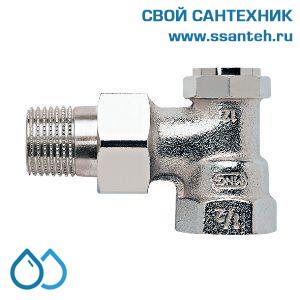 18021 Honeywell, V2400E0015 Клапан запорно-дренажный радиаторный угловой, 1/2", Kvs 1.7, Ру 10, 130С, с сохраняемой настройкой