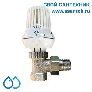 18577   TERMICUS T6102EUB15 RTL Клапан двухходовой для теплого пола угловой, 1/2, +20...+50°С, Kvs 1,90 м3/час