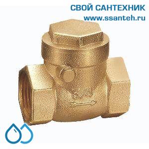 19310 Клапан обратный горизонтальный лепестковый латунный, PN16, 1"
