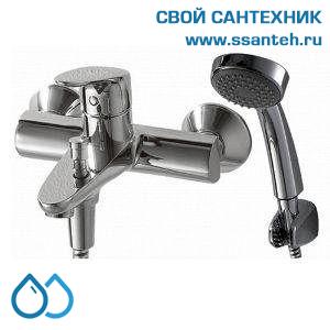 03360 BRAVAT F64898C-B(DR 0254) Drop Смеситель для ванны с коротким изливом и аксессуарами, хром