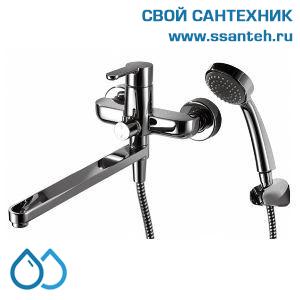 03367 BRAVAT F63783C-LB(ST 0131) Stream Смеситель для ванны излив 300 мм с аксессуарами, хром